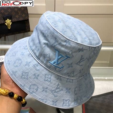 lv monogram hat|louis vuitton denim bucket hat.